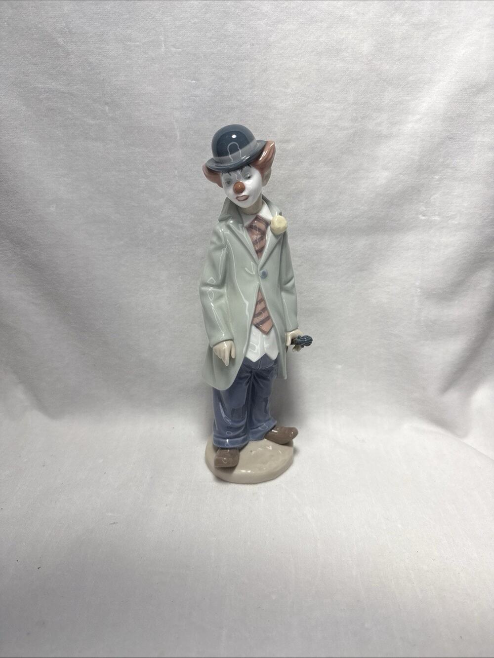 Lladro #5472 Circus Sam Clown With Violin Porcelain Figurine 8.5”